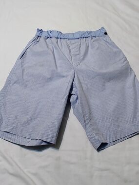 Hanro Night & Day Men's Blue Micro Check Lounge Shorts